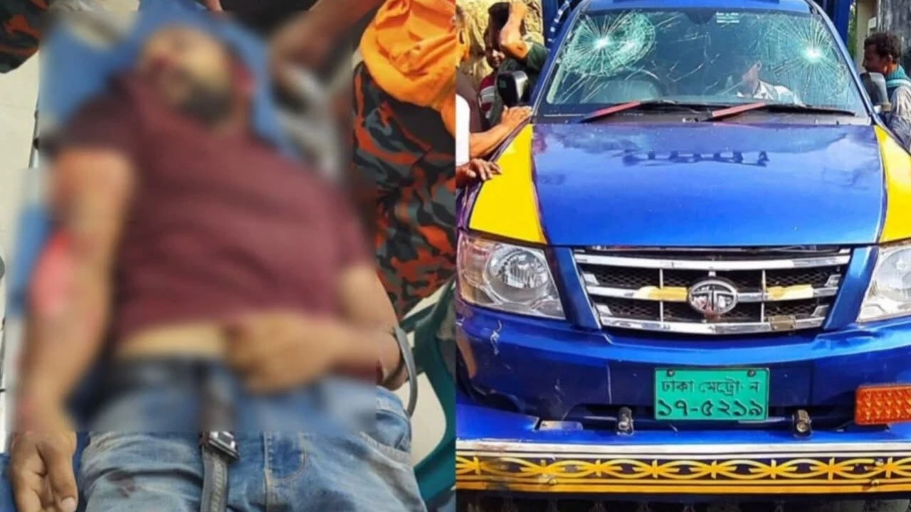 মণিরামপুরে পিকআপ-মোটরসাইকেল সংঘর্ষ: প্রাণ গেল একমাত্র সন্তানের: ঘাতক পিকআপ আটক