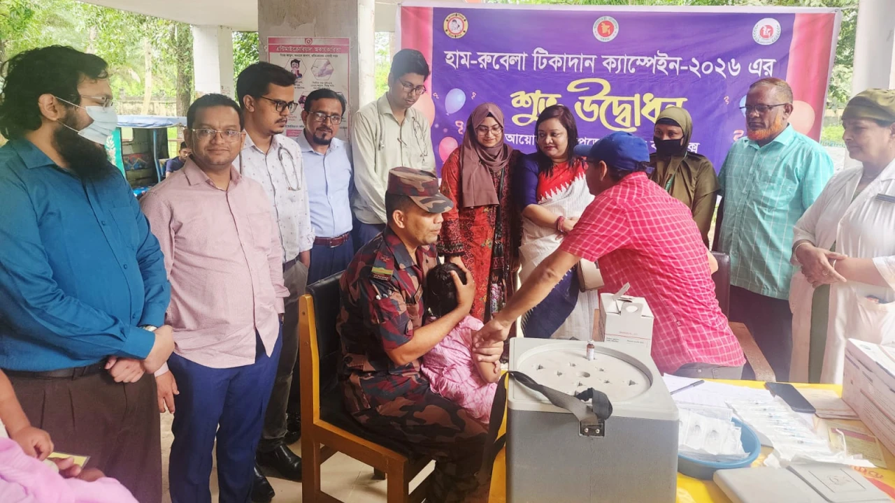 শ্রীমঙ্গলে হাম-রুবেলা টিকাদান ক্যাম্পেইন শুরু