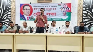 তারেক রহমানের আগমন উপলক্ষে মণিরামপুরে স্বেচ্ছাসেবক দলের বিশাল মিছিল-যৌথসভা